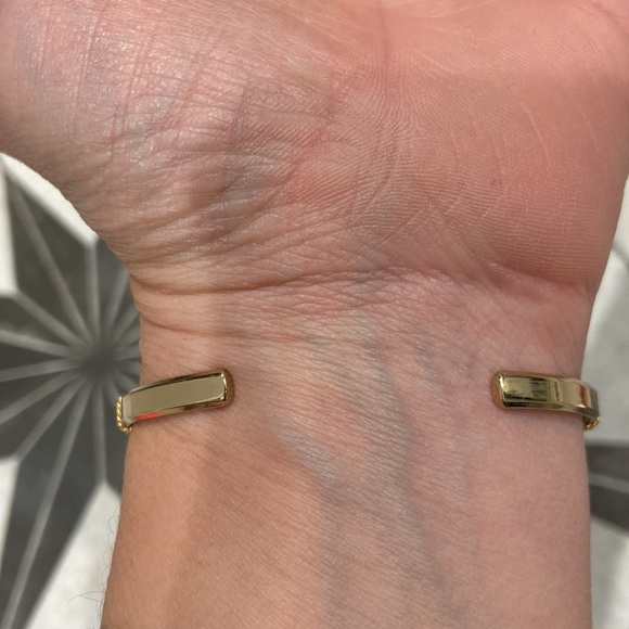 Stella & Dot Green and Teal Colorblock Cuff Bracelet - Picture 5 of 8